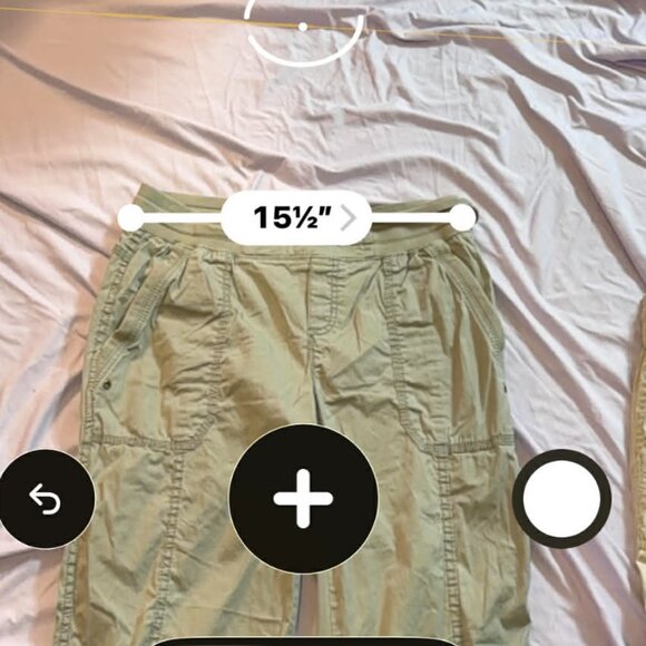 TWO pairs Caffe Marrakesh Cargo Capri Pants -1 Light Green & 1 Khaki Tan SIZE 6 - Picture 7 of 13